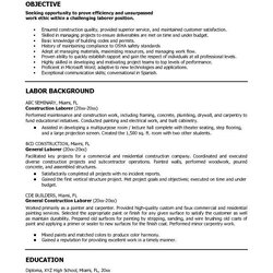 Samples Construction Images Microsoft Objective Objectives Multiple Resume Skills