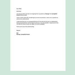 Great No Notice Resignation Letter Template Google Docs Word