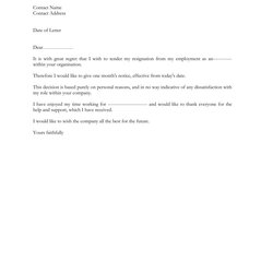 Sterling Sample Resignation Letter No Notice Awesome Simple