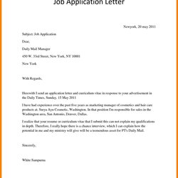 Legit Cover Letter For Applying Job