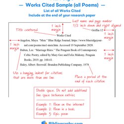 Tips On Citing Poem In Style Bibliography Cited Works Poems Example