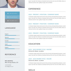 Preeminent Free Professional Resume Template In Doc Format Good