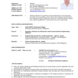 Exceptional Resume Templates Latest Format Sample Updated Template Seaman Seafarers Job Samples Throughout