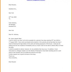 Great Vacation Request Letter Template Business Sample