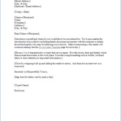 The Highest Quality Microsoft Word Job Cover Letter Template Free Resume