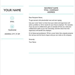Very Good Free Cover Letter Templates For Microsoft Word And Google Docs Template Doc Resume