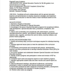 Matchless Teacher Job Descriptions Free Sample Example Format Education Width