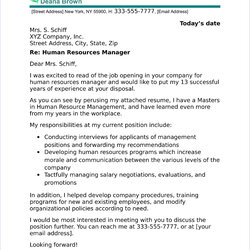Eminent Human Resources Manager Cover Letter Sample Examples Job Resume Guide Objective Formats Abilities