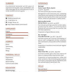 Splendid Bartender Resume Sample Writing Tips