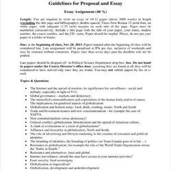 Matchless Essay Proposal Example Assignment