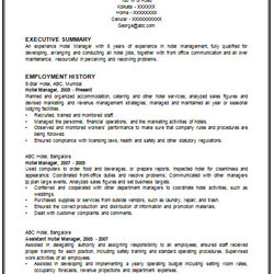 Magnificent Basic Restaurant Resume Williamson Ga Excellent Manager Sample Template Of An
