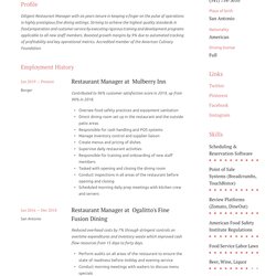 Excellent Restaurant Manager Resume Writing Guide Examples