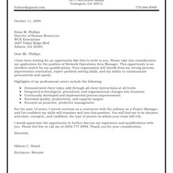 Sterling Sample Cover Letter For Resume Application Writing