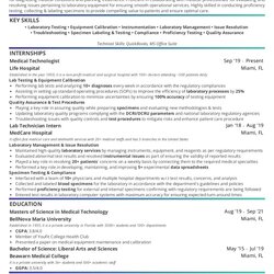 Splendid Medical Technologist Resume The Guide With Examples Fresher