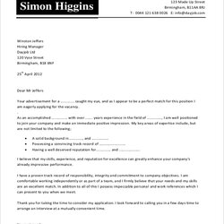 Worthy Free Sample Job Application Cover Letters In Ms Word Width