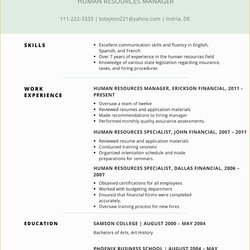 Free Resume Template Download Of Format Examples Sample Practices Templates Great