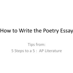 Smashing How To Write The Poetry Essay