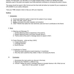 Poem Analysis Essay Best Guide On How To Write Poetry Example