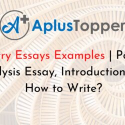 Superb Poetry Essays Examples Analysis Essay Introduction And How To