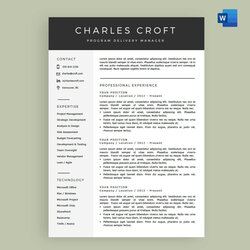 Word Document Resume Templates Page Template Package For Microsoft The Charlie Resumes
