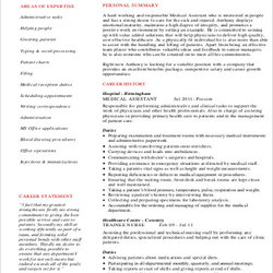Outstanding Free Medical Assistant Resume Objective Templates In Ms Word Sample
