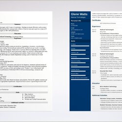 Splendid Medical Technologist Resume Objective Examples Example Gallery