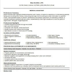 The Highest Standard Free Medical Assistant Resume Objective Templates In Ms Word Experienced