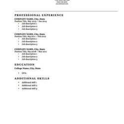 Very Good Resume Templates And Examples Tips References