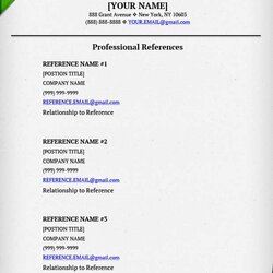 Out Of This World Resume Reference Page Task List Templates References Template Job Format Examples Sheet