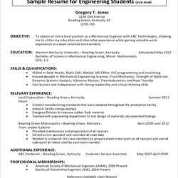 Free Sample Objective For Resume Templates In Ms Word Engineer Mechanical Example Student Examples Resumes