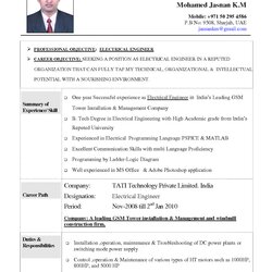 Champion Resume Objective Examples Electrical Engineering Sample Samples Resumes Engineer Professional Format