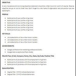 Peerless Free Job Resumes Word Templates Resume Template Sample Format Examples Professional Experience