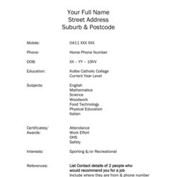 High Quality Resume In Word And Formats