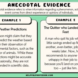 Sterling Anecdotal Evidence Examples And Definition