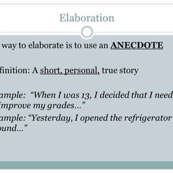 Fine Anecdotes Can Used To Support Your Thesis Narrative Essay