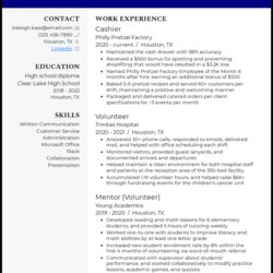 Matchless Academic Resume Examples That Worked In Works High School Example