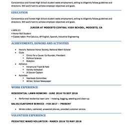 High School Resume Templates For Students And Teens Format Template Student Examples Builder Resumes Sample