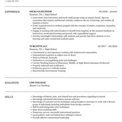 Capital High School Student Resume Template For College