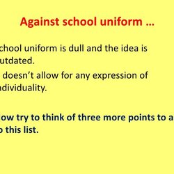 Persuasive Essay On Wearing School Uniforms Uniform Argumentative Argue Expression
