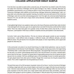 Outstanding College Essay Examples For Admission Image Scholarship Application