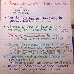 Two Reflective Teachers Peek Into Our Literary Essay Unit Writing Example Charts Examples Write Students Text