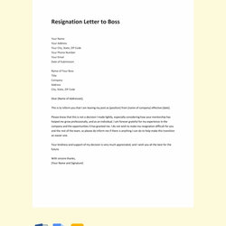 Preeminent Resignation Letters Examples Templates In Word Pages Docs Letter Template Boss Sample Simple
