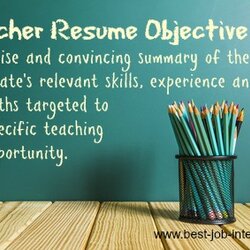 Teaching Resume Objective Samples Job Examples Teacher Sample Statement Statements Powerful Interview