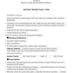 Swell Teacher Assistant Resume Objective Templates At