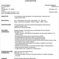 Eminent Free Teacher Resume Objective Templates In Ms Word Career Elementary Sample