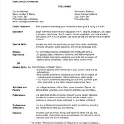 Worthy Free Resume Career Objective Templates In Ms Word Teacher