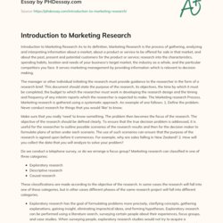 High Quality Introduction To Marketing Research