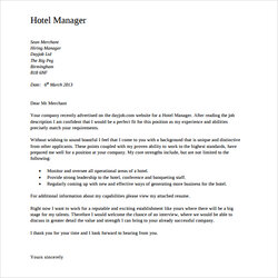 Supreme Cover Letter For Hotel Job Database Template Collection Director Of Operations