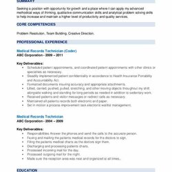 Superb Medical Records Technician Resume Samples Build Template