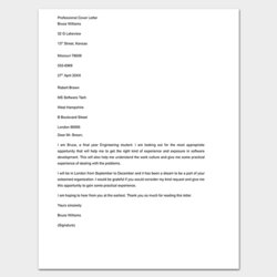 Legit Cover Letter Template For Word Format Professional Doc